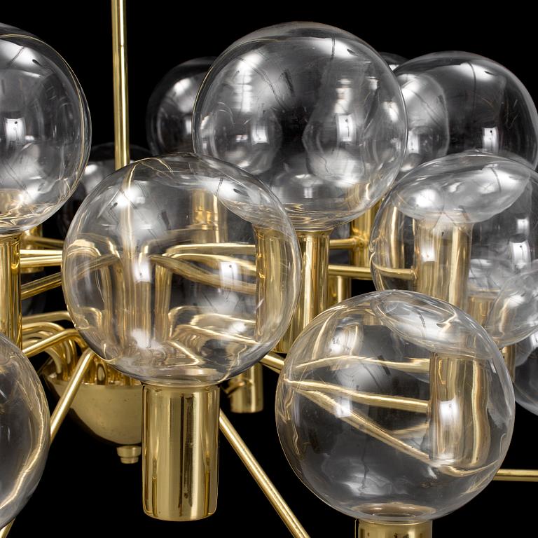 HANS-AGNE JAKOBSSON, a 'T372/24' brass ceiling light, Markaryd second half of the 20th century.