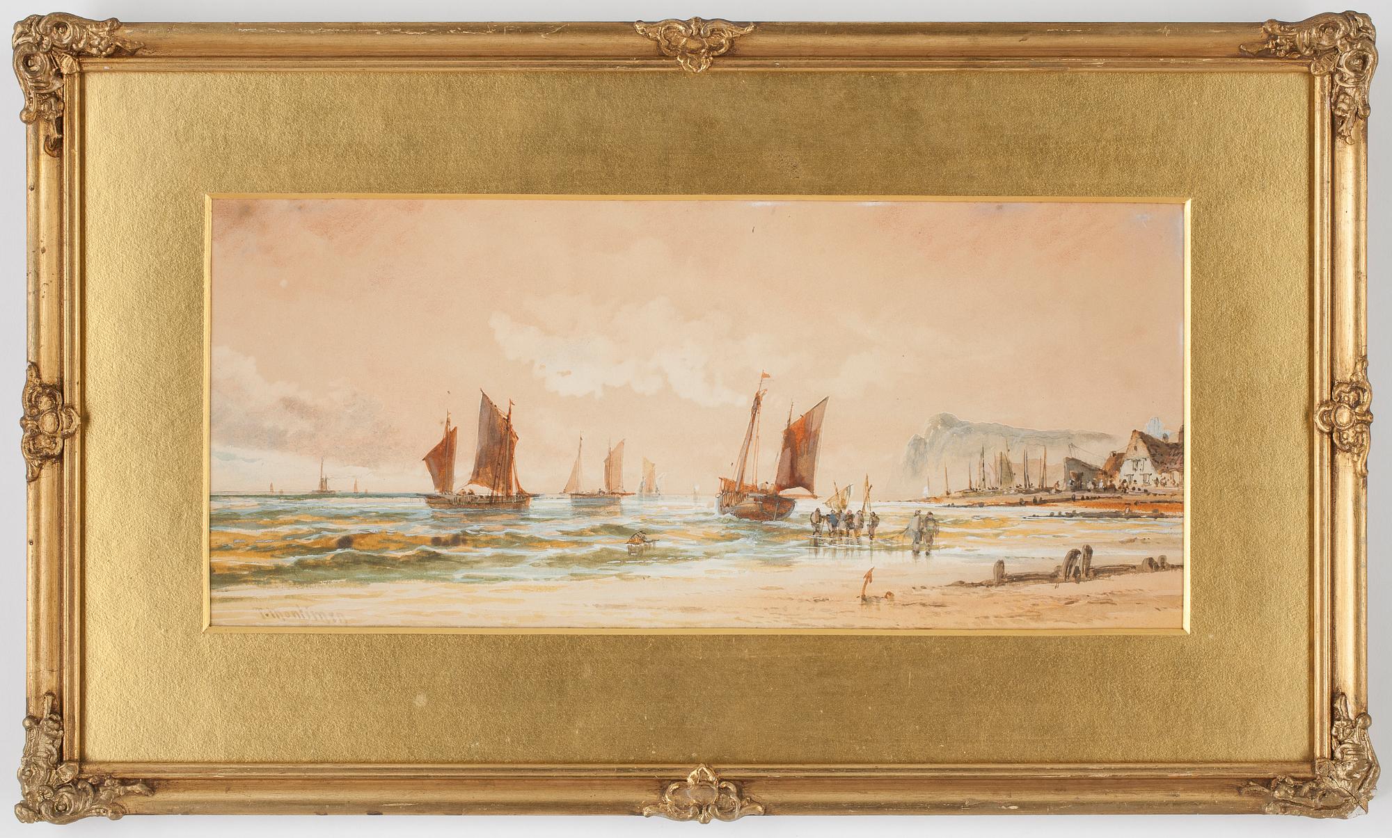 THOMAS MORTIMER, akvarell. Signerad.