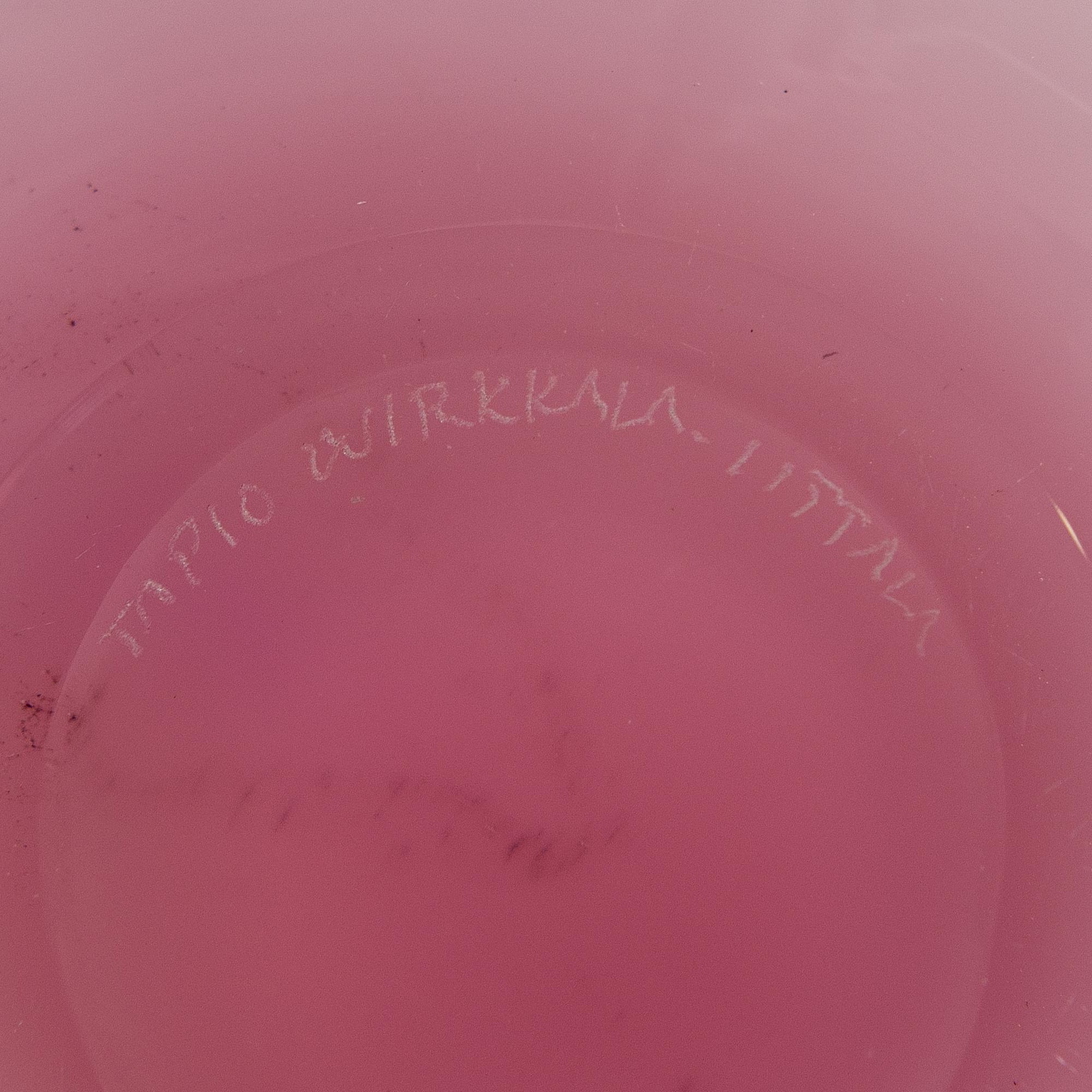 Tapio Wirkkala, a set of five glass bowls, signed Tapio Wirkkala Iittala.