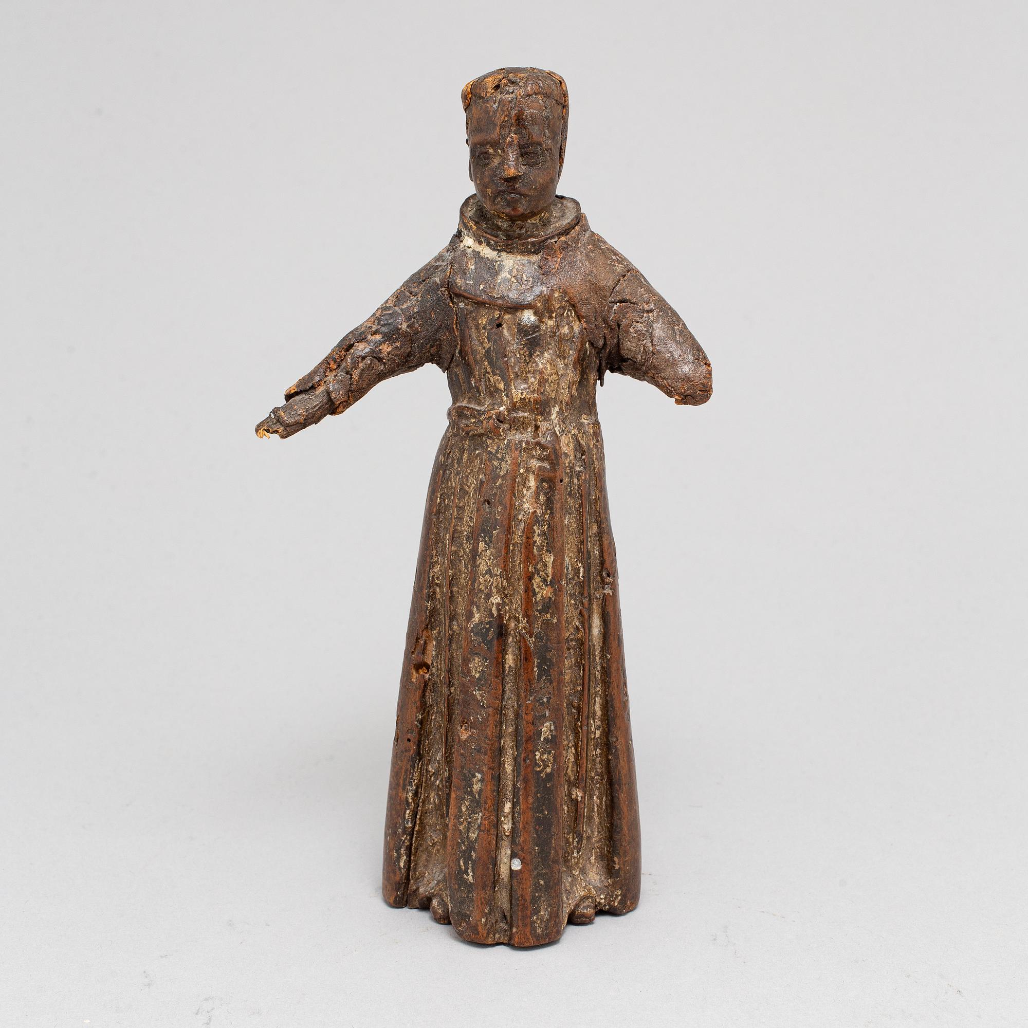 SKULPTUR, trä, troligen 1600-tal.