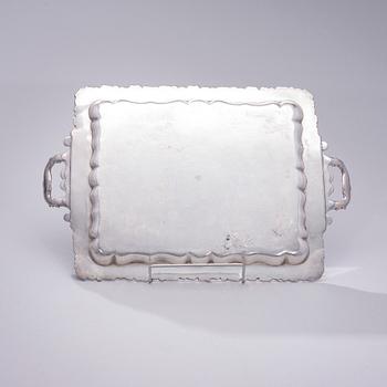 BRICKA, försilvrad koppar, Warszawa Norblin & Co, Polen sekelskiftet 1800/1900.