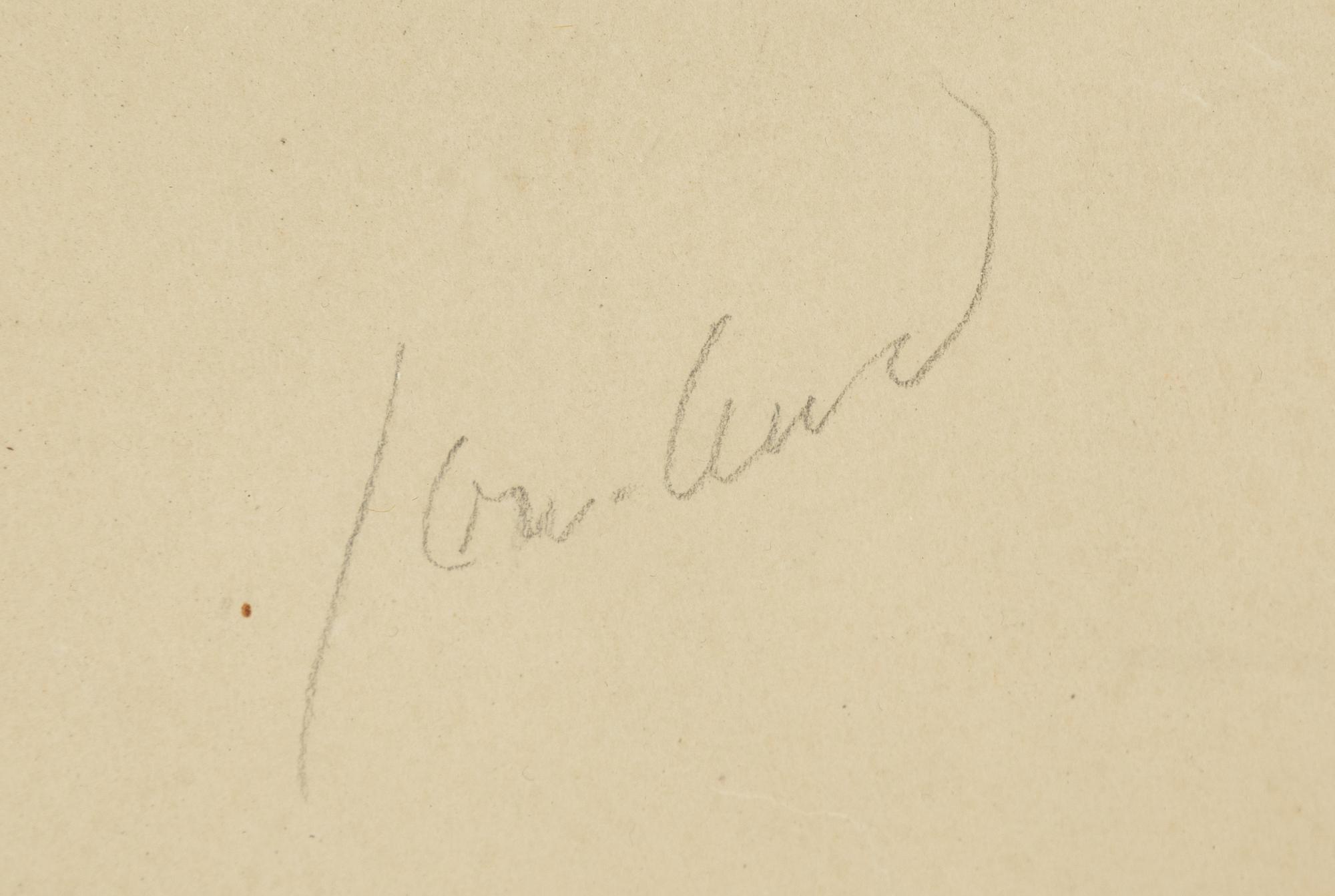 John Jon-And, charcoal drwaing on paper, signed Jon-And.