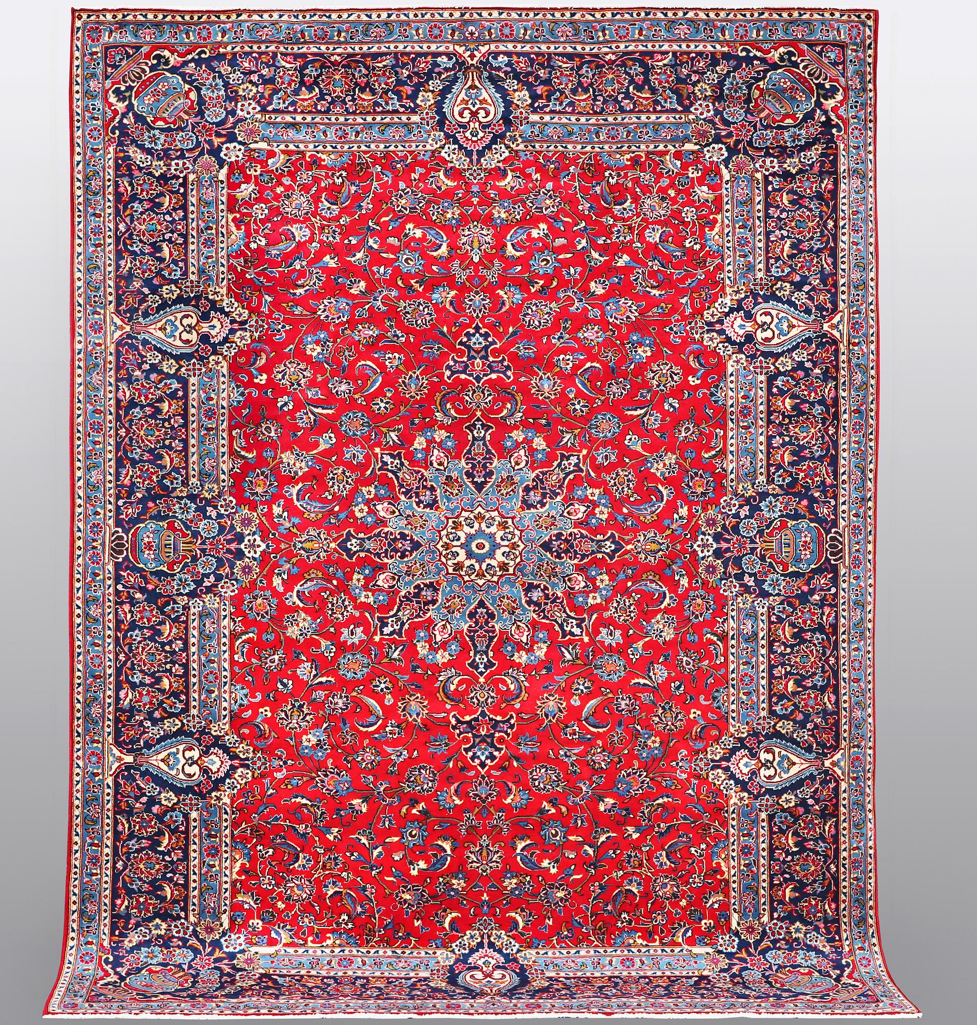 A carpet, Kashan 353 x 244 cm.