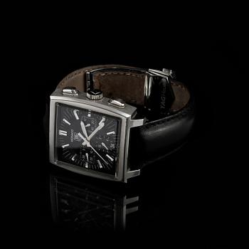 ARMBANDSUR, herr, stål, chronograph, "Monaco", Tag Heuer. 2004.