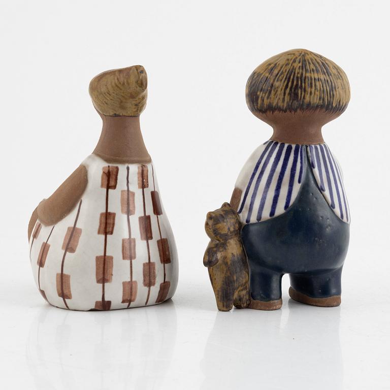 Lisa Larson, two stoneware figurines, Gustavsberg.