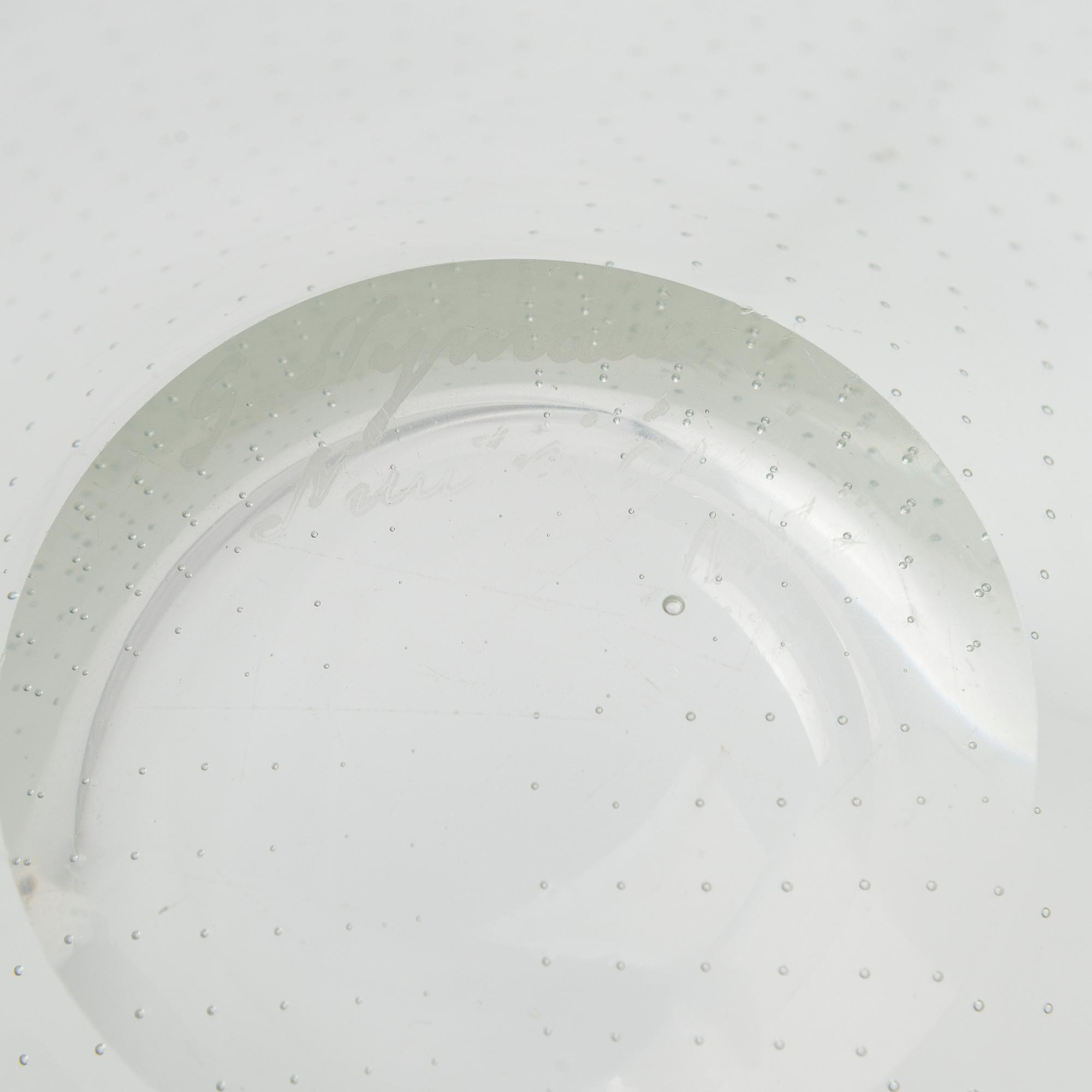 Gunnel Nyman, konstglas, 3 st. Signerade G.Nyman, Nuutajärvi/Notsjö.