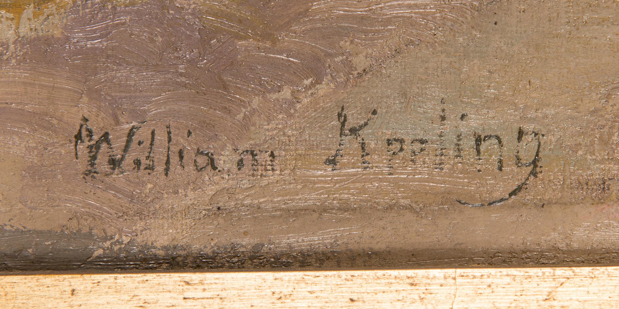 William Keeling, öljy kankaalle, signeerattu.
