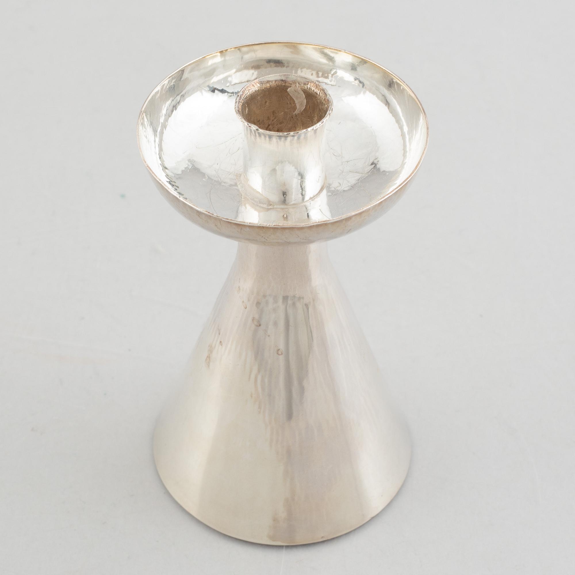 Bengt Liljedahl, a sterling silver candle stick, Stockholm, Sweden, the year 2000.