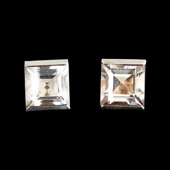 FRACKKNAPPAR, ett par, silver, Wiwen Nilsson, Lund, 1957.