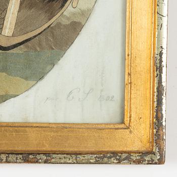 Three Empire silk embroderies, 1803.