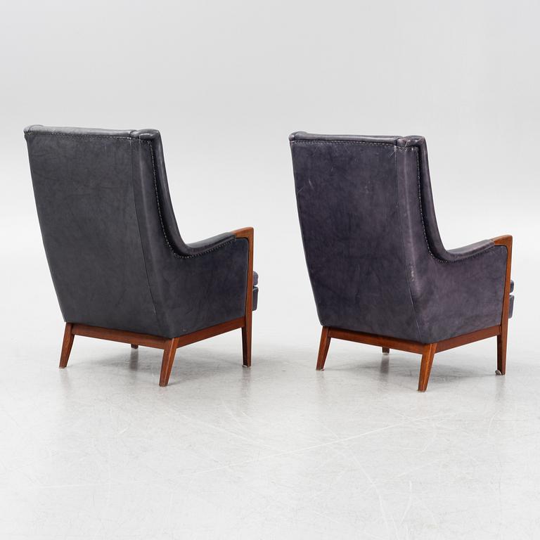 Karl Erik Ekselius, armchairs, a pair, JOC, Vetlanda, 1960s.