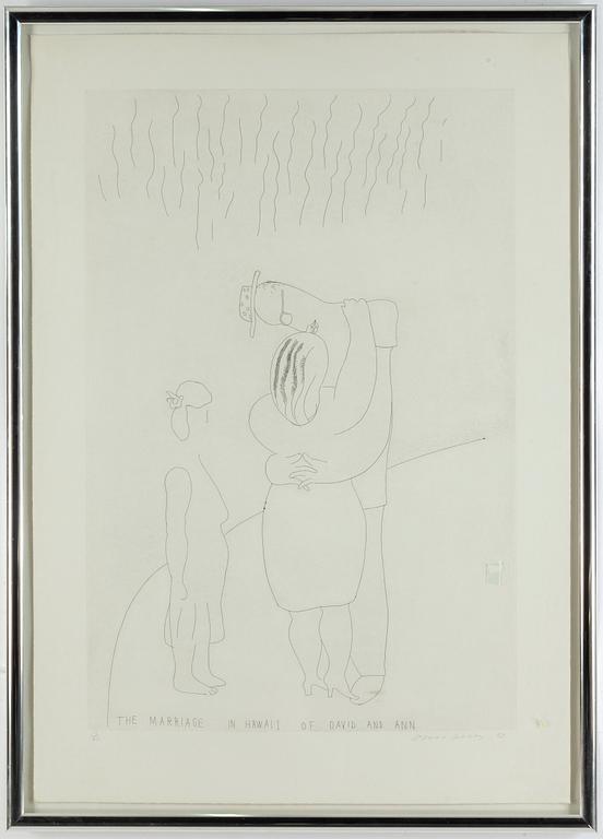 DAVID HOCKNEY, etching, 1983, signed 13/60.