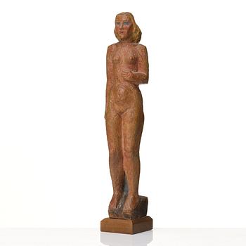 Bror Hjorth, sculpture, painted wood, signed.