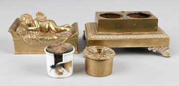 BLÄCKSTÄLL, mässing, senempire, 1800-talets senare hälft.