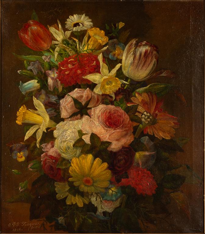 Okänd konstnär, 1800-tal. Blomsterstilleben.