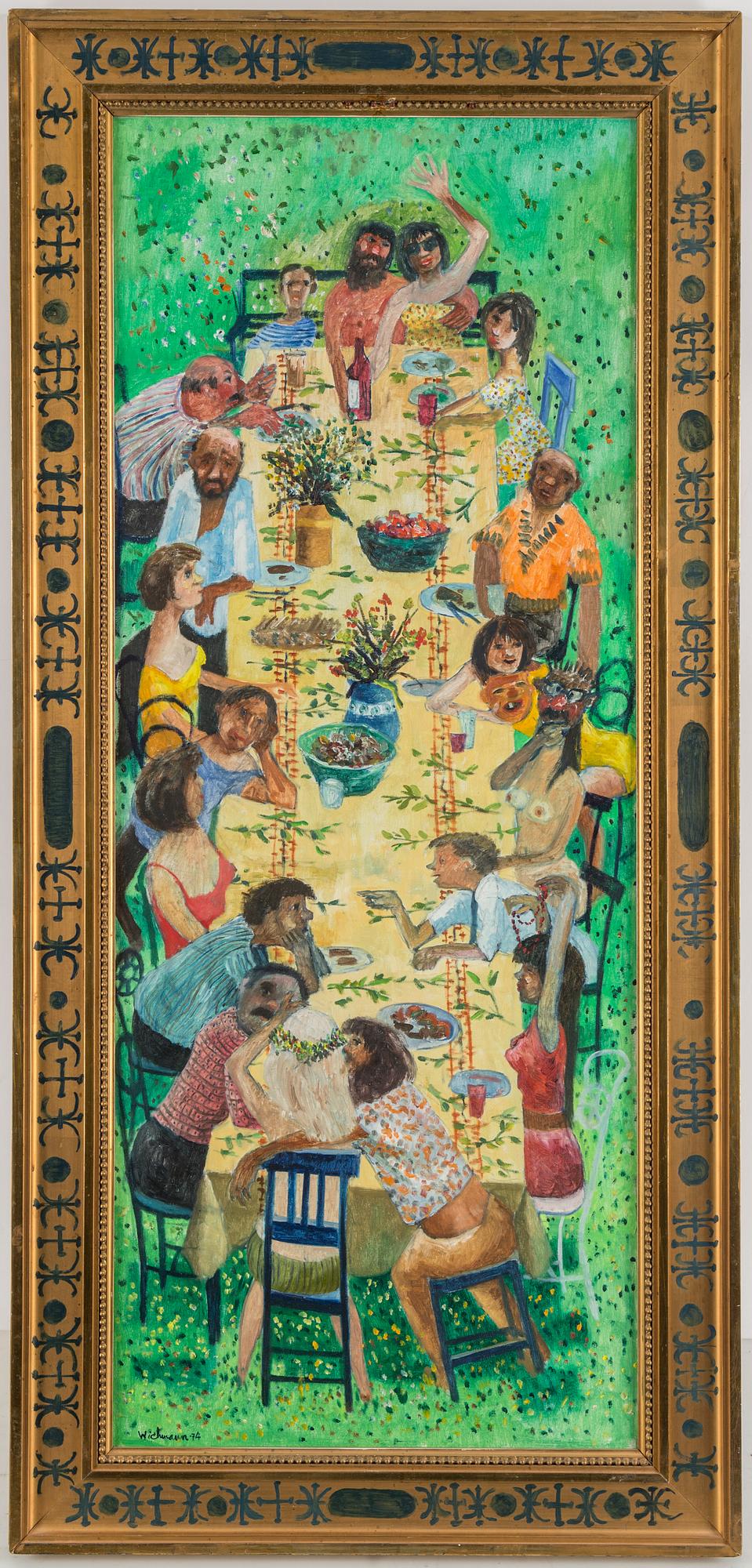 HARRY WICHMANN, Oil on panel, signed and dated -74.