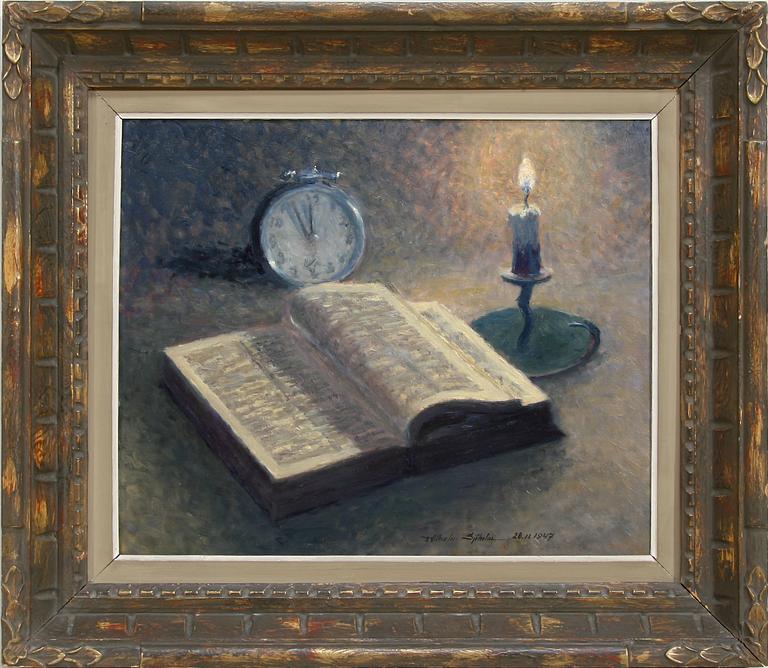 WILHELM SJÖHOLM, olja på pannå. Sign o dat 1947.