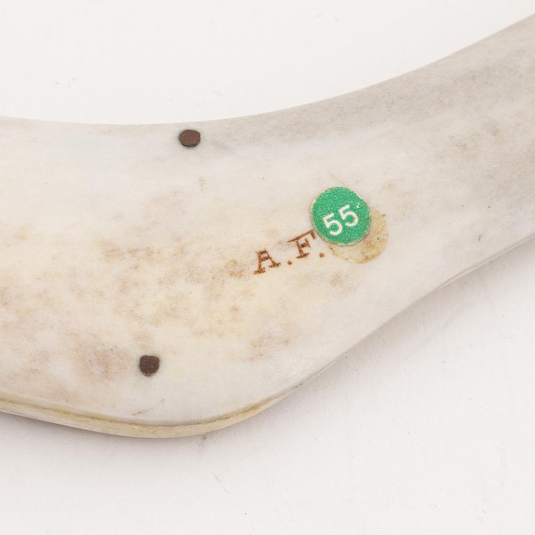 A rein deer horn knife by Anders Fankki, before 1965, signed.