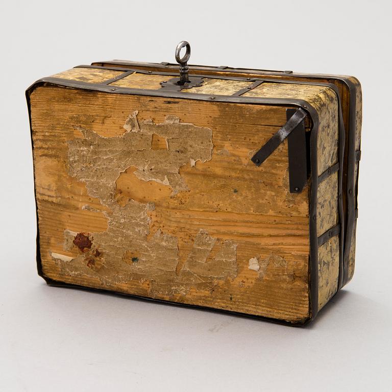 A late 19th Century Russian, probably Veliky Ustyug "Frosted tin" box.