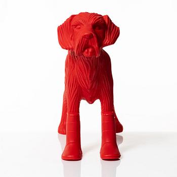 William Sweetlove,  "Cloned Schnauzer with water bottle". (Red).