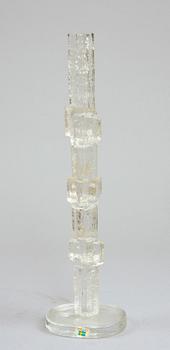 SKULPTUR, Edvin Öhrström, glas, Lindshammar 1988, sign B 138.