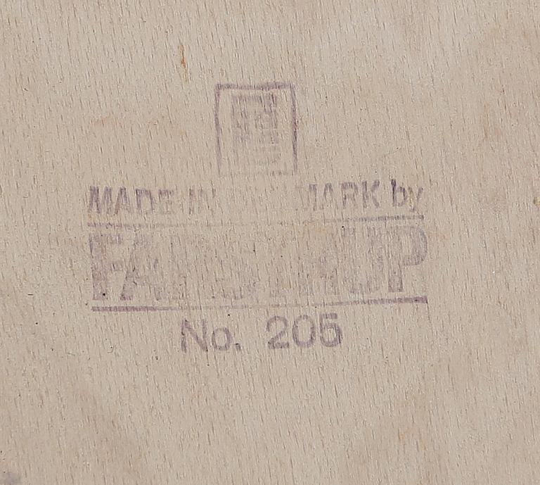 KARMSTOLAR, 1 par, "No 205", Farstrup, Danmark, 1900-talets andra hälft.
