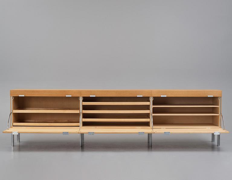 Preben Fabricius & Jørgen Kastholm, attributed to, a large sideboard, presumably executed by cabinetmaker Poul Bachmann, Denmark 1966–1970.
