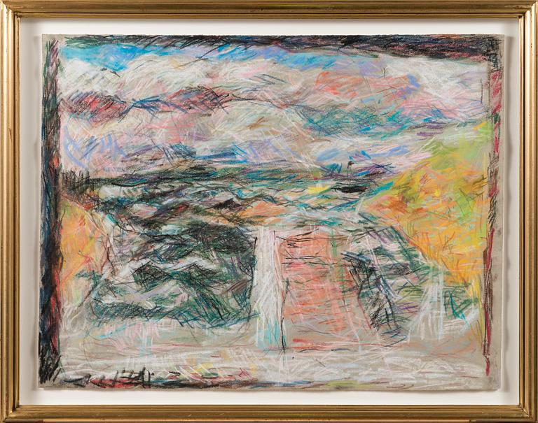 RAFAEL WARDI, pastel, signed.