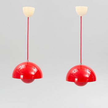 Verner Panton, a pair of 'Flowerpot' ceiling lamps, &Tradition.