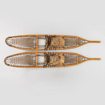 A pair of snowshoes, F H CO Wallinford VT US. First half of the 20th century.