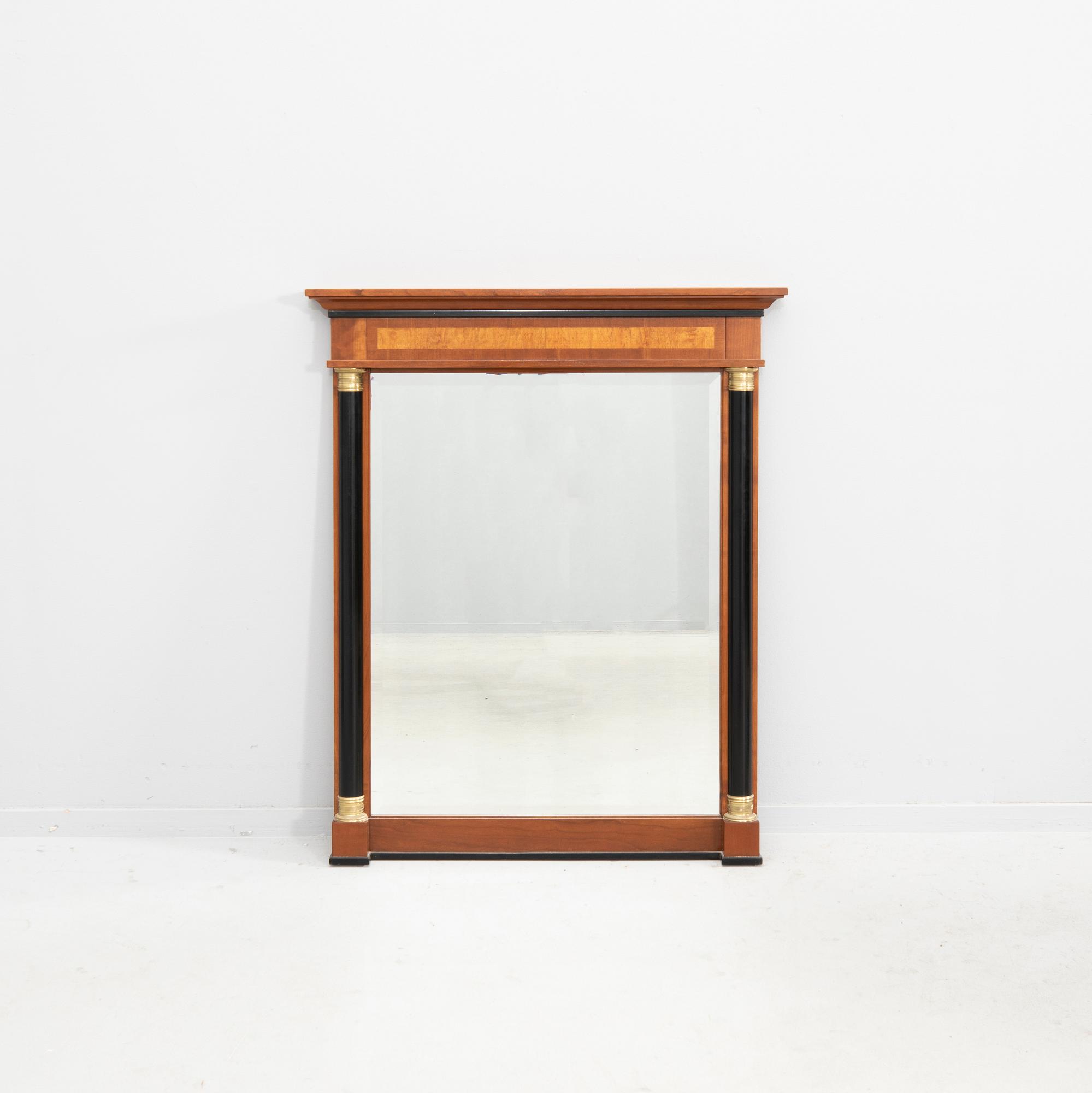 Empire-style mirror and console table, second half of the 20th century.