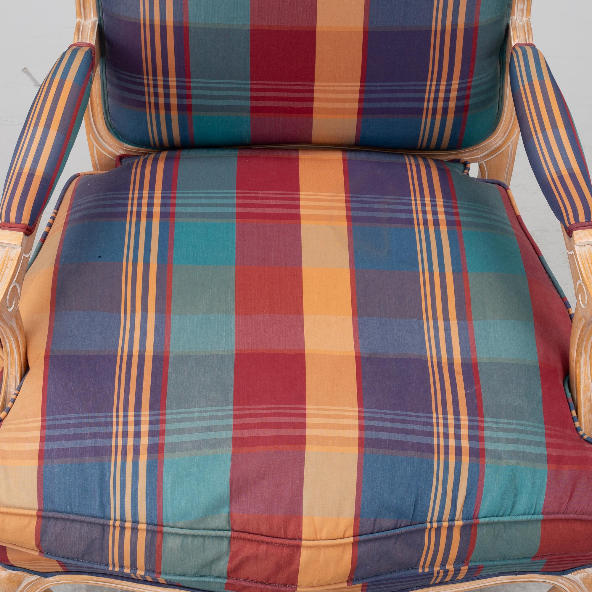 Bergere med pall, rokokostil, 1900-tal.