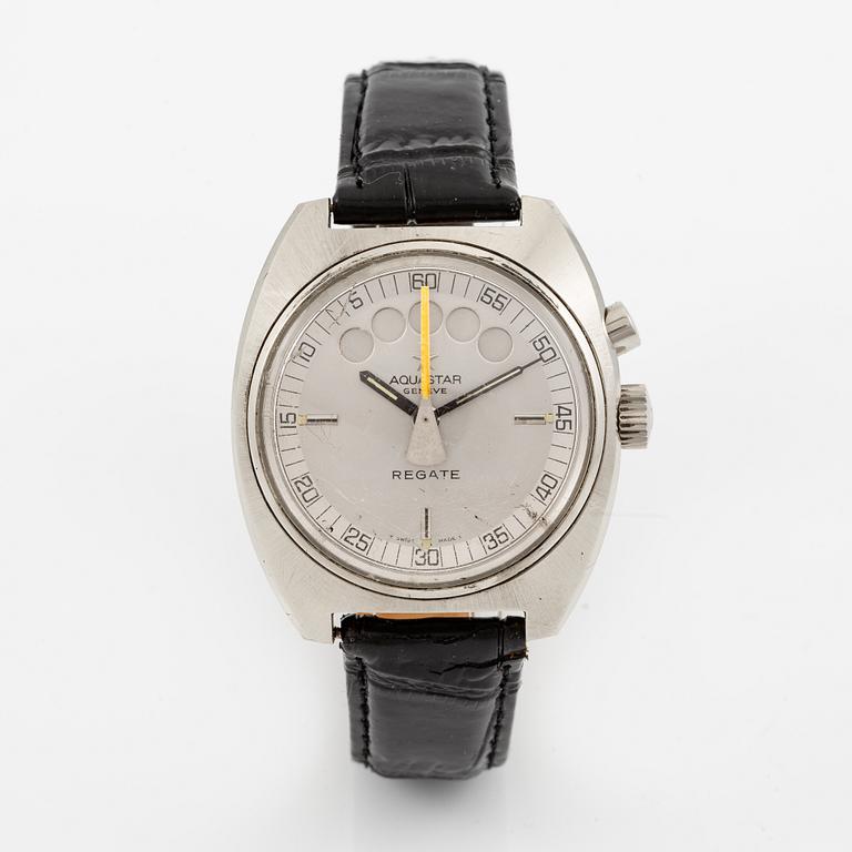 Aquastar, Regate, regatta chronograph, wristwatch, 39 mm.