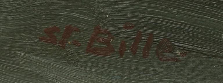 STEN BILLE, OIL ON CANVAS, SIGNED.