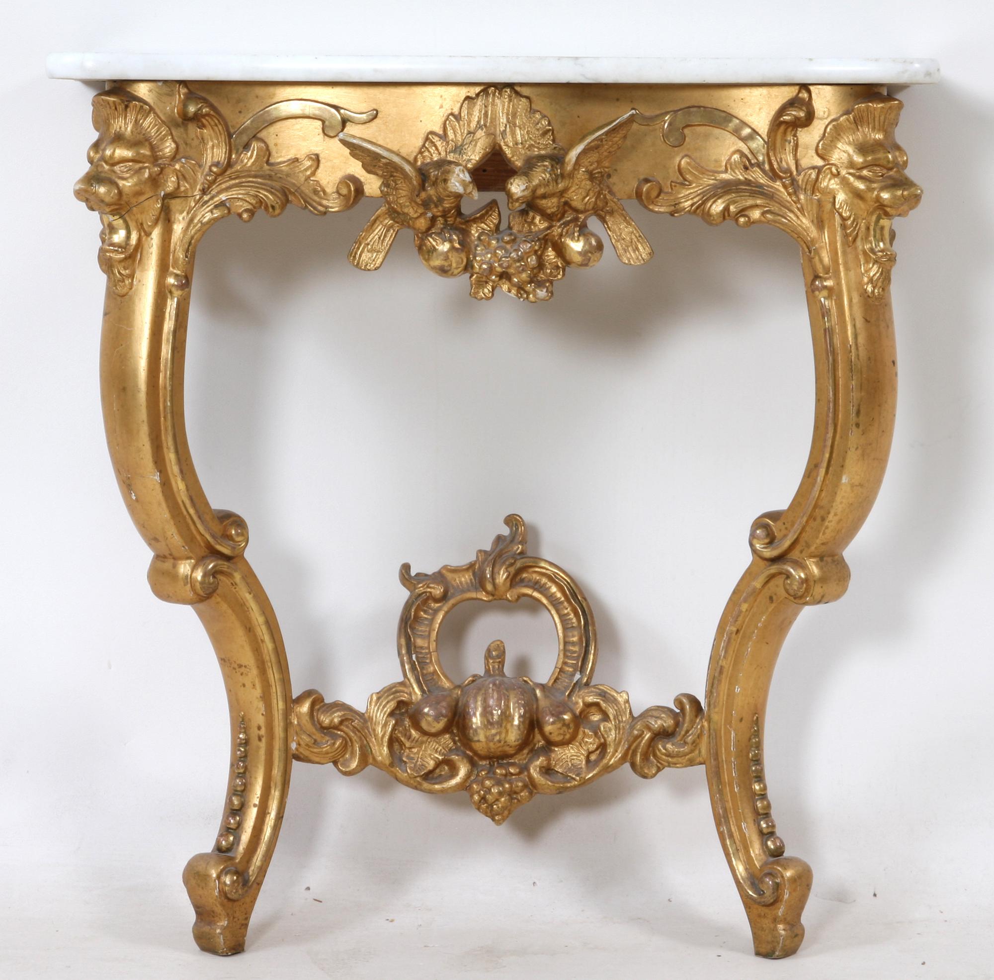 SPEGEL SAMT KONSOLBORD, nyrokoko, 1800-talets slut.