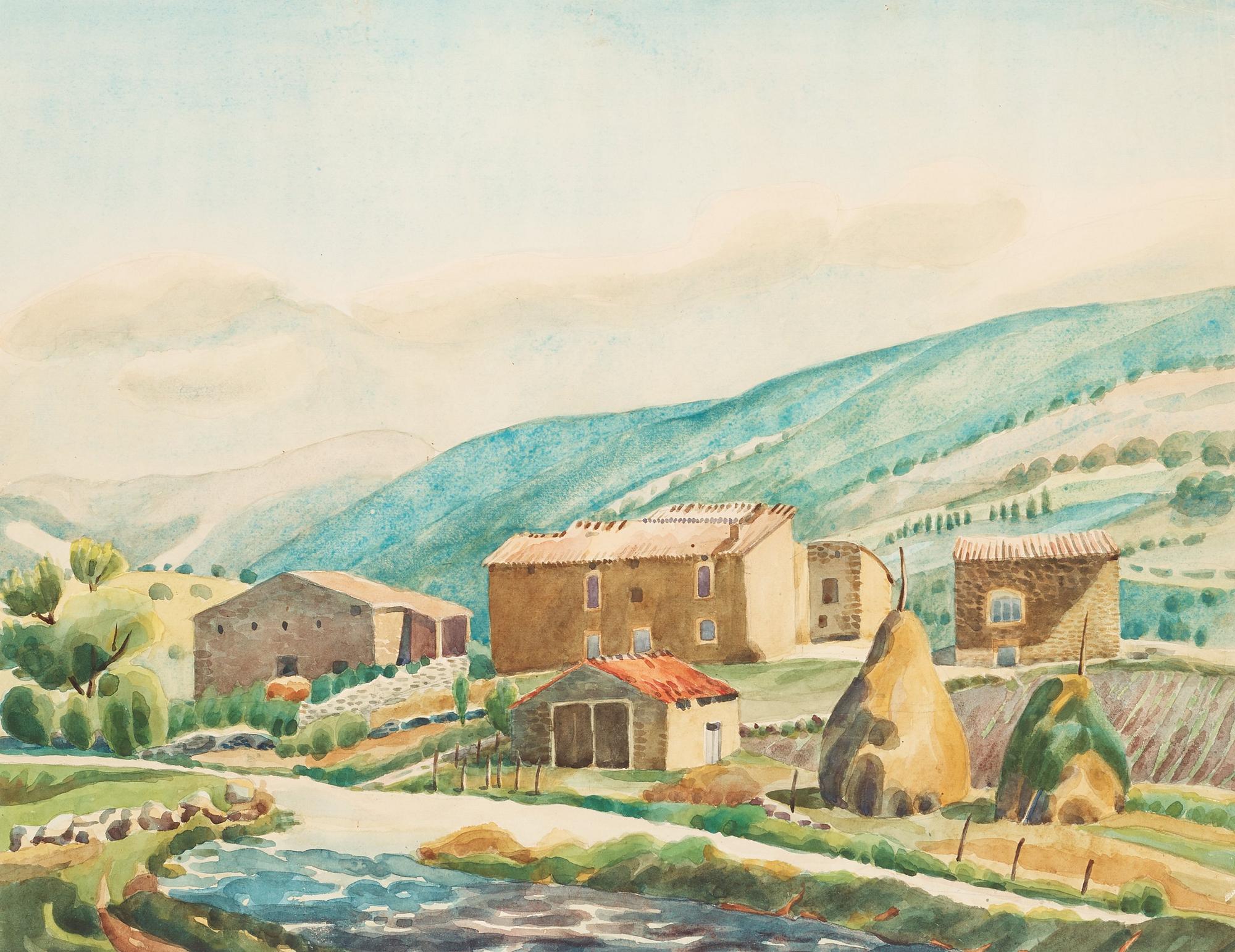 JOSEF FRANK, akvarell.
