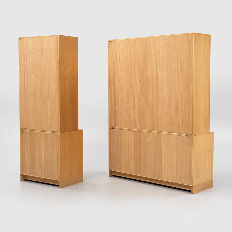 Børge Mogensen, a set of oak veneered bookcases, cabinets and drawers.