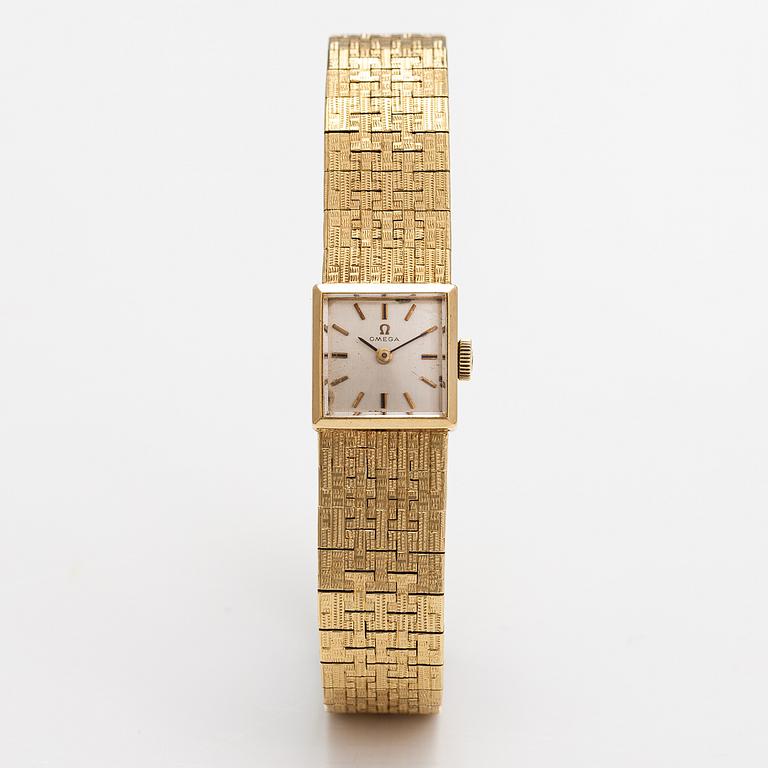Omega, wristwatch, 14 x 14 mm.