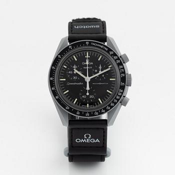 Swatch/Omega, MoonSwatch, "Mission to the Moon", chronograph, wristwatch, 42 mm.