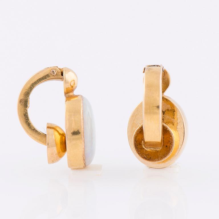 ÖRHÄNGEN, opaler, 18K guld.