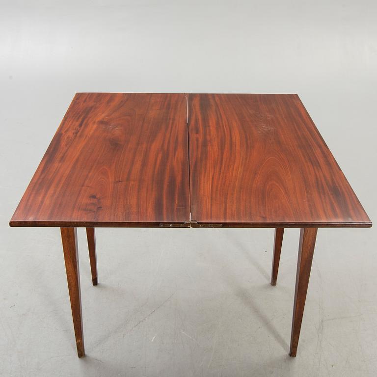 A late Gustavian mahogany game table first half of the 1800s.