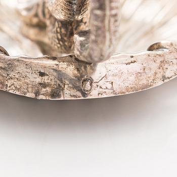 Nattljusstakar, ett par, silver Sverige 1800-talets mitt. Senempir.