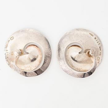 Vivianna Torun Bülow-Hübe for Georg Jensen, earrings, silver.