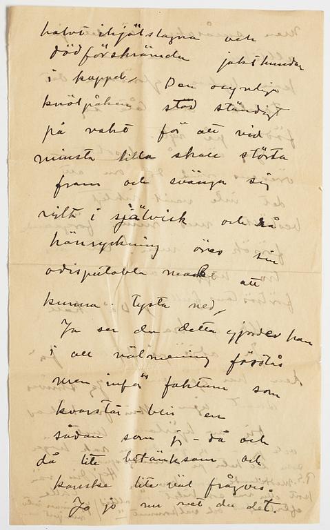 LETTER, from Carl Kylberg in Gothenburg to GAN (Gösta Adrian-Nilsson) in Paris, dated 5.12.(19)22. Envelope enclosed.