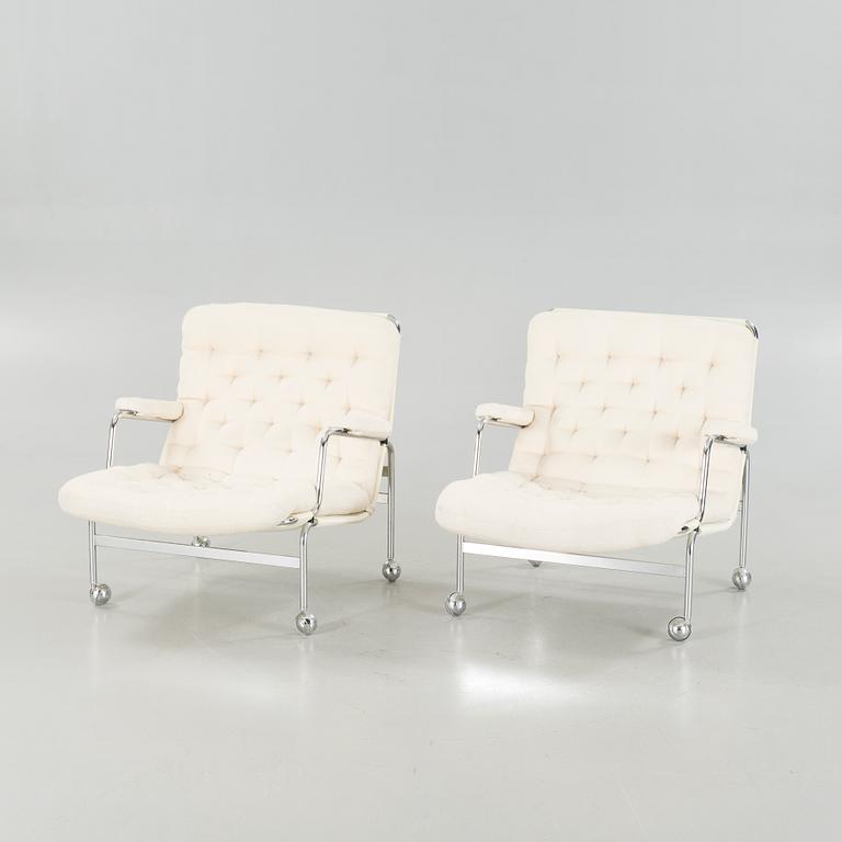 A pair of "Karin" chairs, designed by Bruno Mathsson for Dux, 1980/90s.