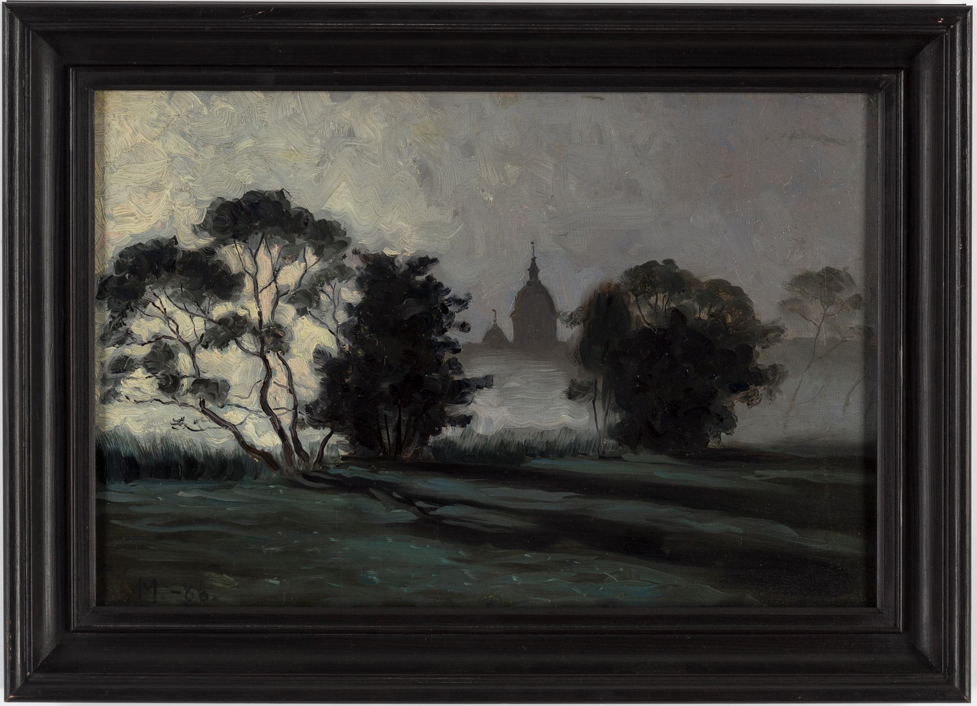 AXEL PETTER MALMGREN, oil on canvas laid down on paper-panel, signed A.M. and dated -86.