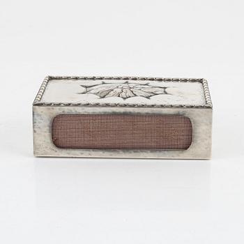 Georg Jensen, matchbox cover, silver, Denmark 1919.