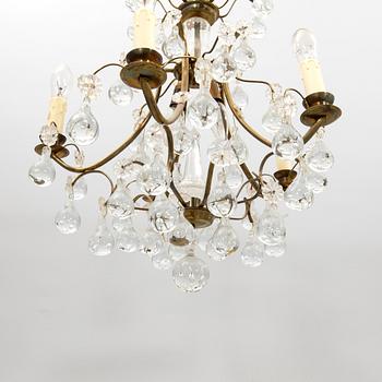 Chandelier in Rococo style, 1940s.