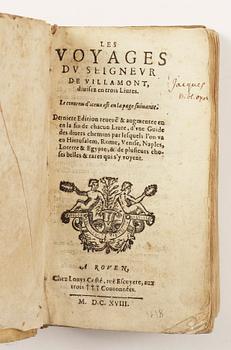 BOK, "Les Voyages du Seigneur de Villamont...", Rouen 1618.