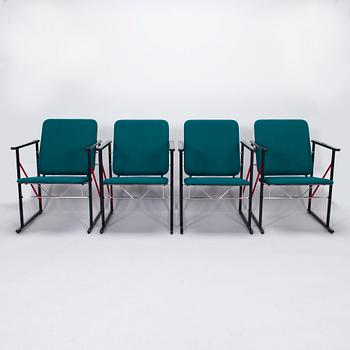 Yrjö Kukkapuro, four late 20th century 'A-502' chairs for Avarte. Designed 1985.